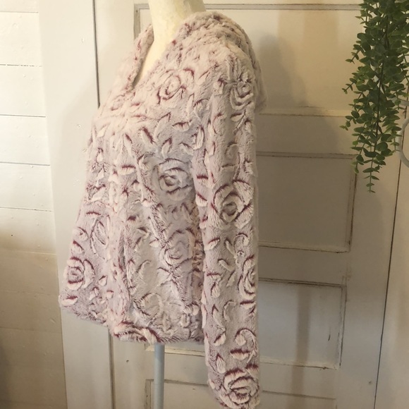 NWT Knapp Studio Fleece Fuzzy Soft Pull Over Hoodie Womens Pink Size PL - Picture 6 of 12